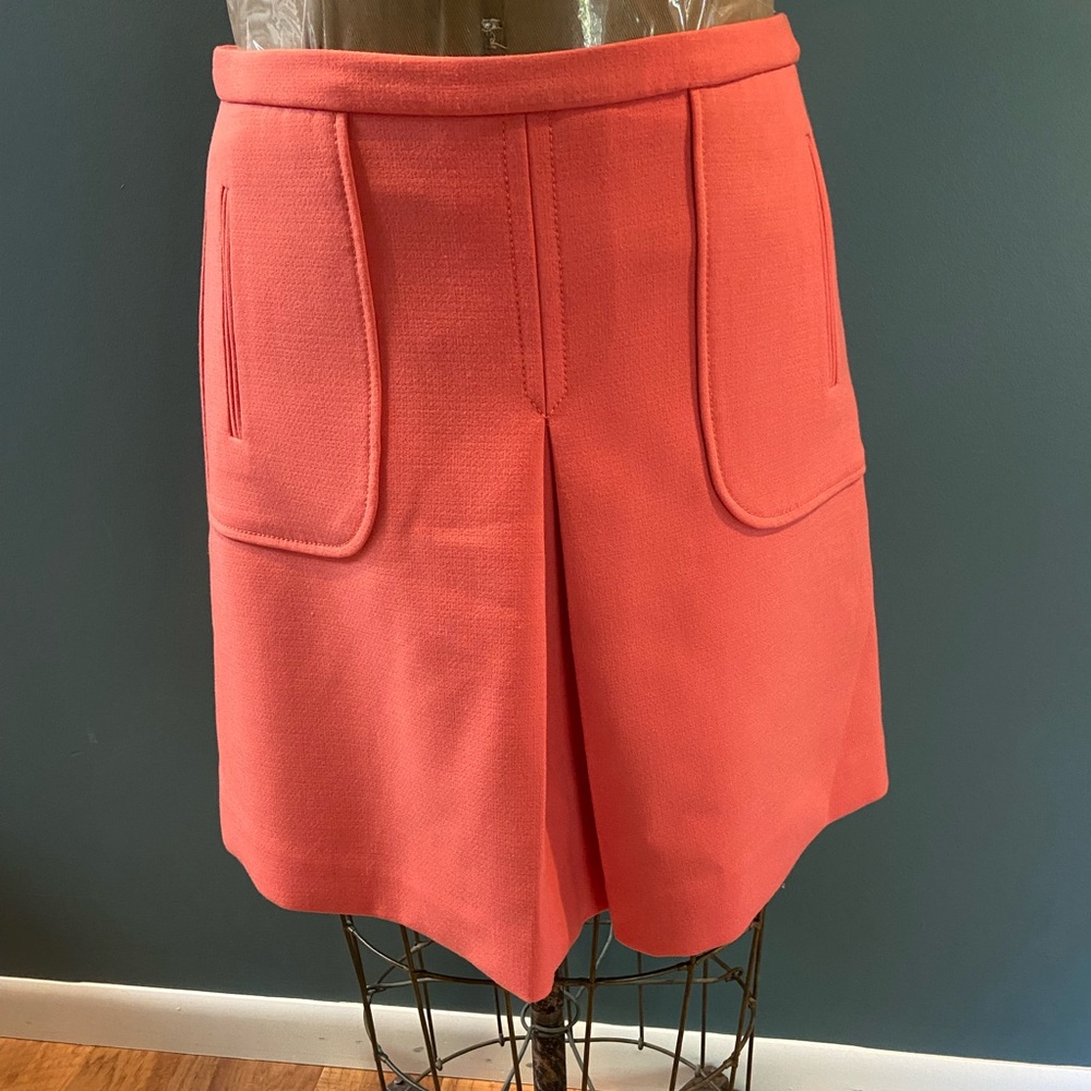 Maeve/Anthropologie Coral A-Line Pleated skirt